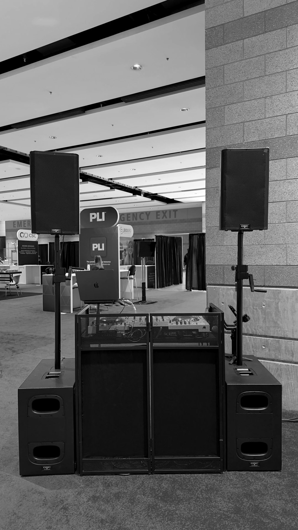 Corporate convention DJ and sound setup at McCormick Place