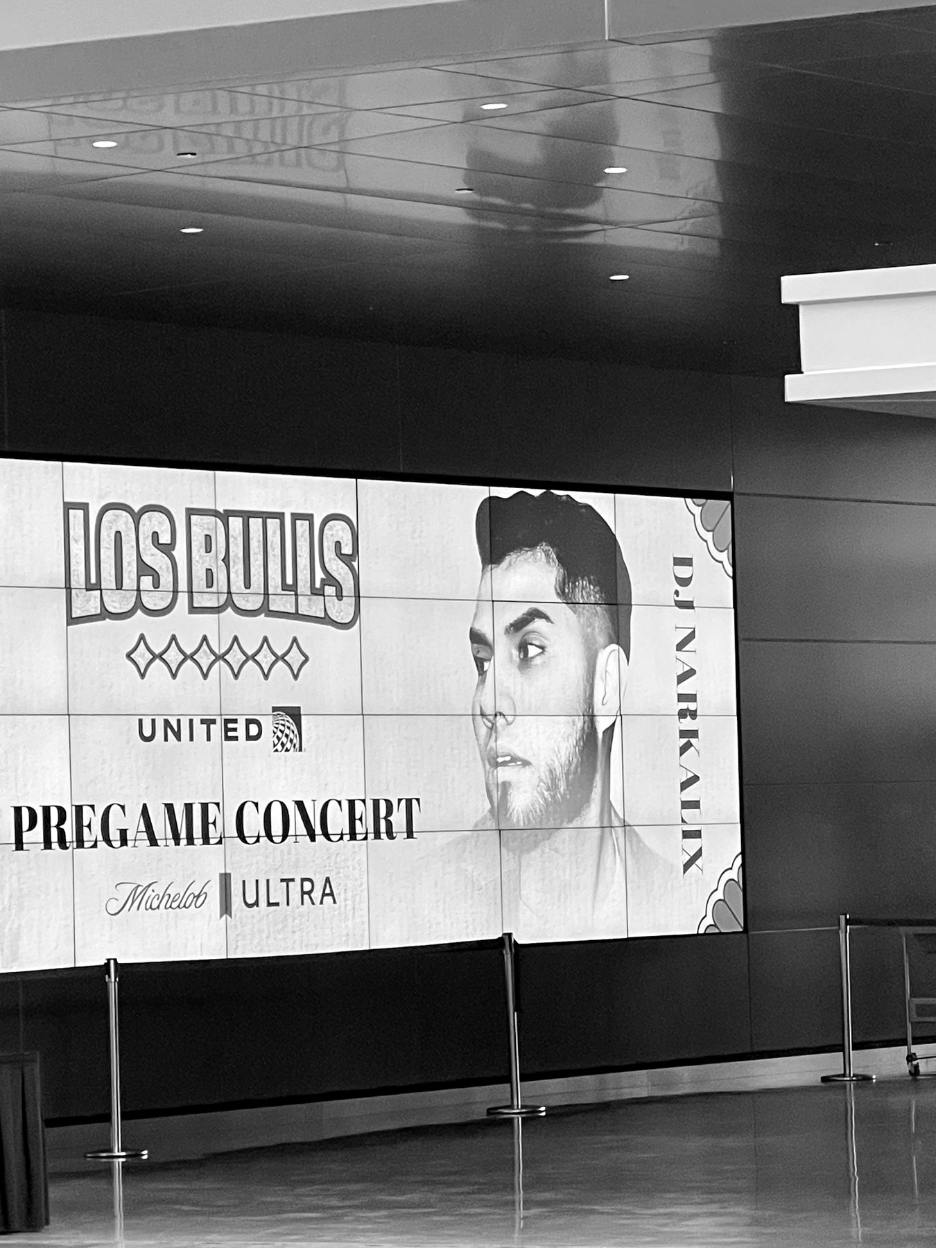 Chicago Bulls pregame concert billboard featuring DJ Narkalix